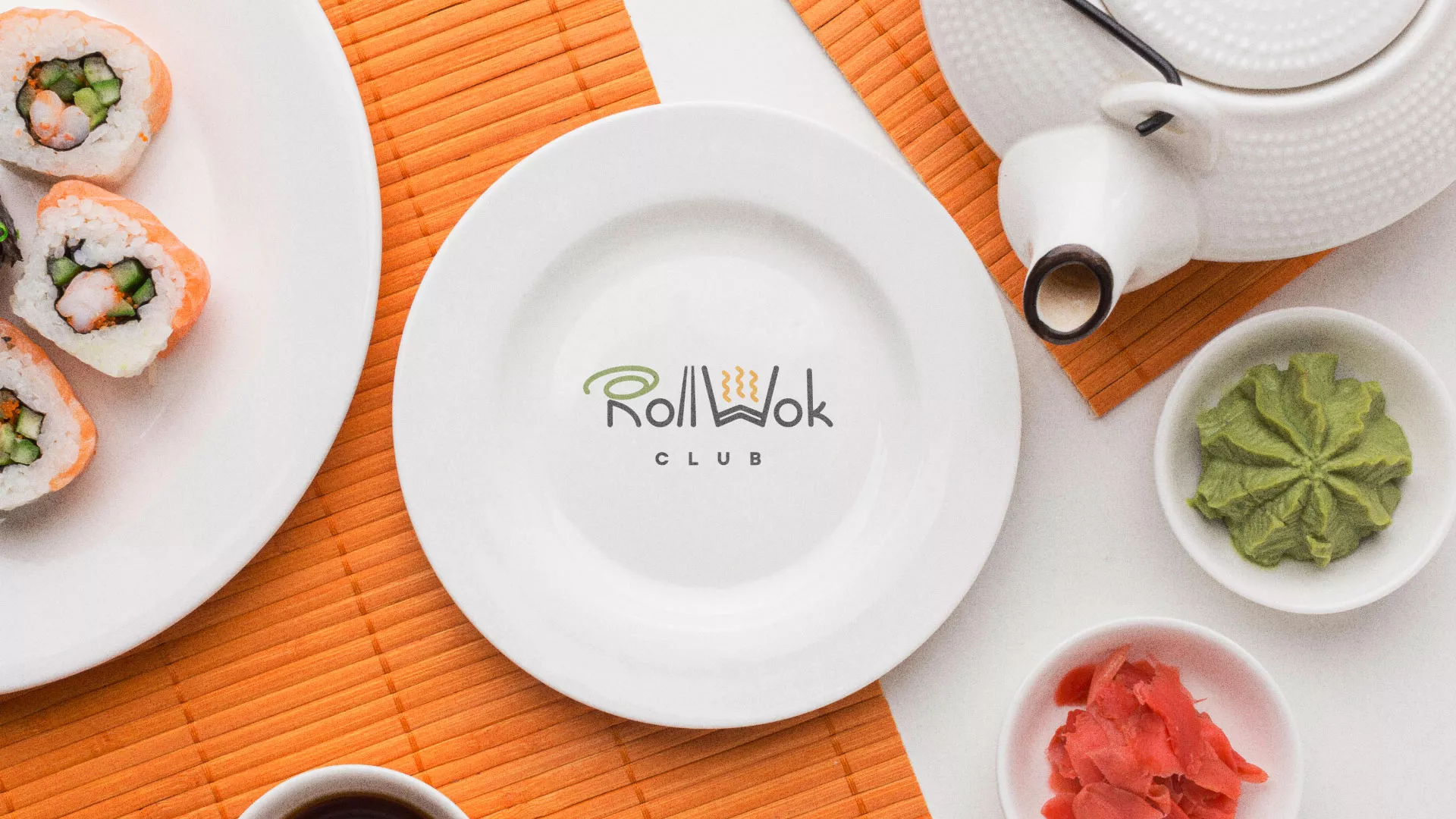 Разработка логотипа и фирменного стиля в Батайске для суши-бара «Roll Wok Club» Разработка логотипа и фирменного стиля в Батайске для суши-бара «Roll Wok Club»
